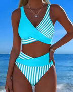 RIVIERA BIKINI CROISÉ RAYÉ