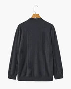 PULL CÔTELÉ DEMI-ZIP CACHEMIRE
