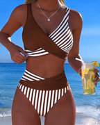 RIVIERA BIKINI CROISÉ RAYÉ