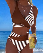 RIVIERA BIKINI CROISÉ RAYÉ