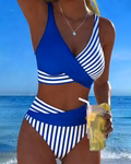 RIVIERA BIKINI CROISÉ RAYÉ