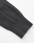 PULL CÔTELÉ DEMI-ZIP CACHEMIRE