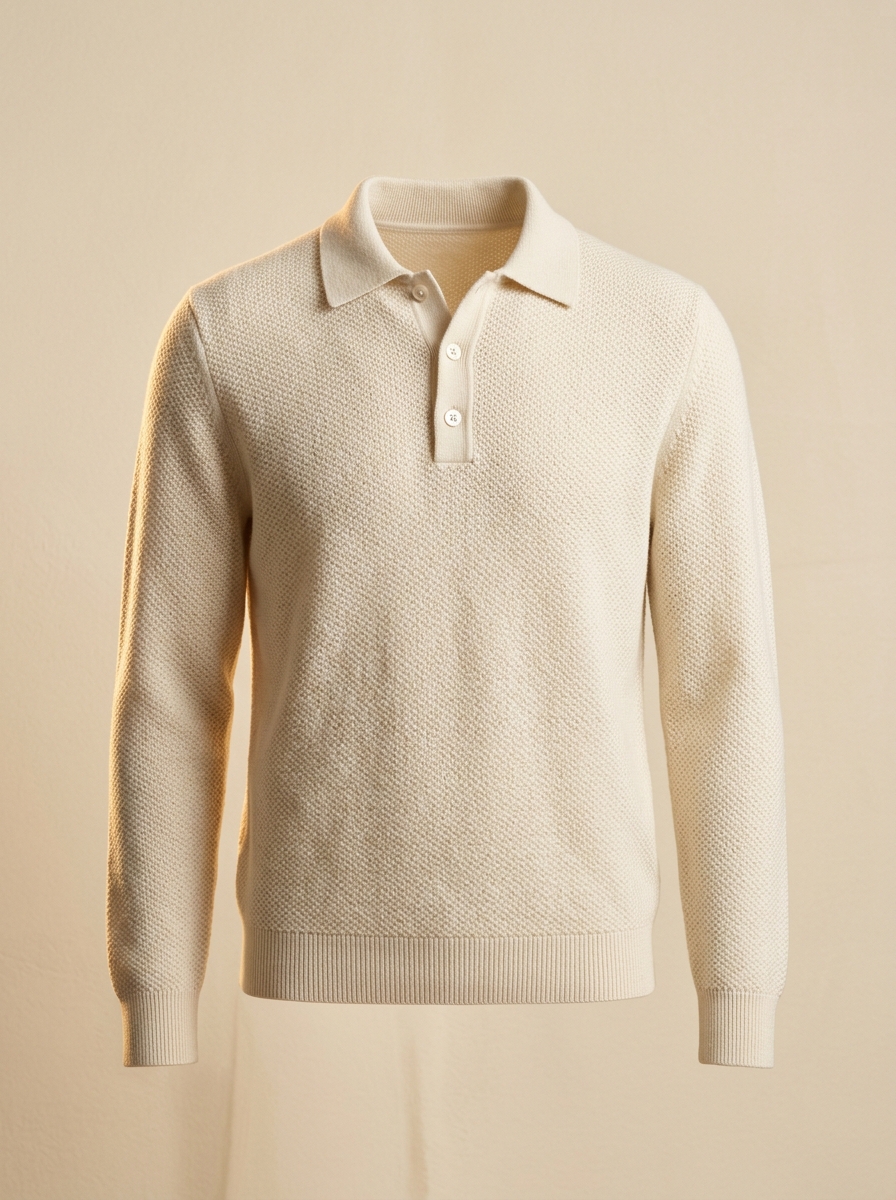Crème Knit Polo