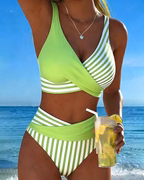 RIVIERA BIKINI CROISÉ RAYÉ