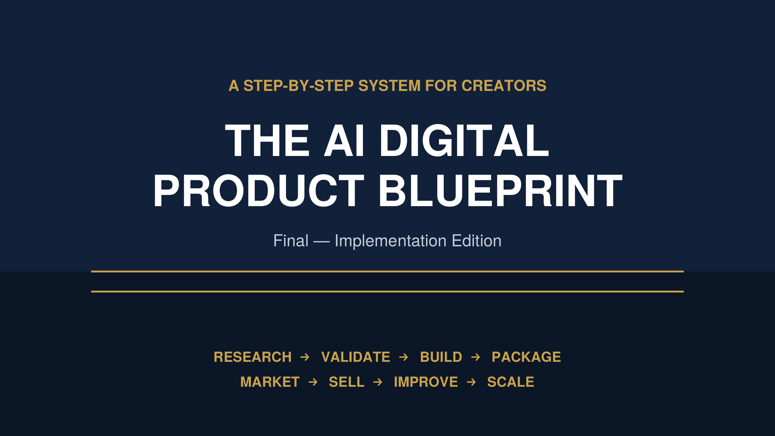 Ai Digital Product Blueprint