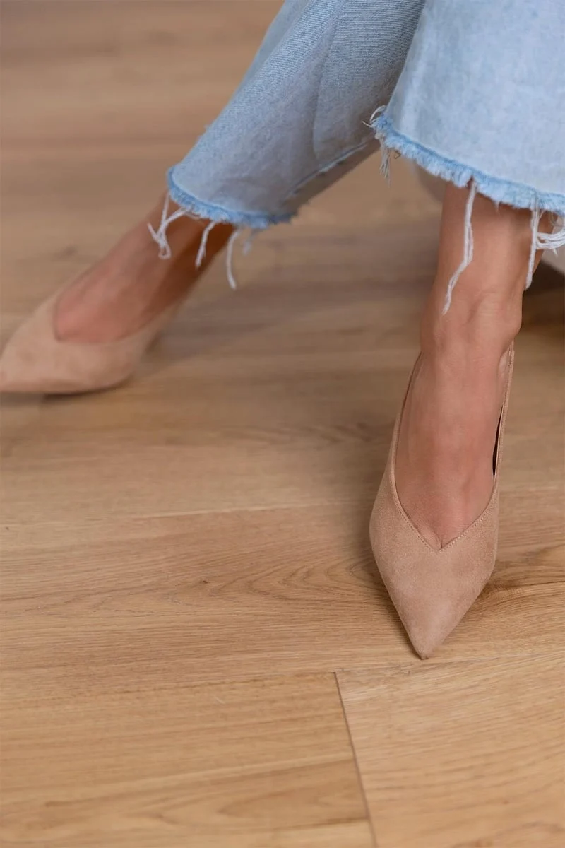 MARLENA ESCARPINS TALON BAS NUDE