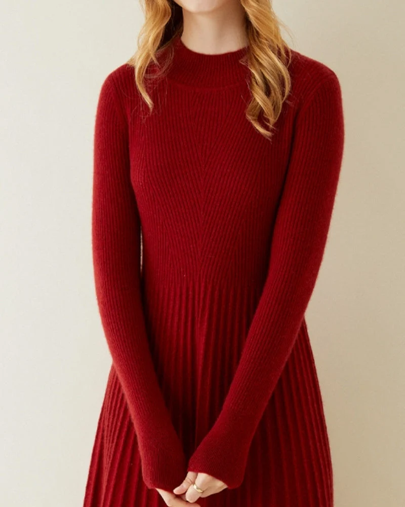 ISAURE ROBE ÉVASÉE CACHEMIRE
