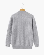 PULL DEMI-ZIP CACHEMIRE TISSÉ