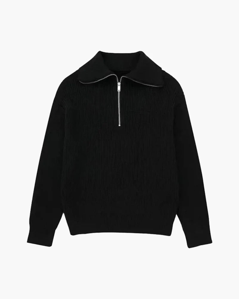 PULL ZIPPÉ RAYÉ