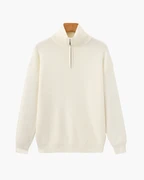 PULL DEMI-ZIP MAILLE RAFFINÉ