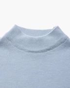 PULL COL MONTANT CÔTELÉ
