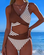 RIVIERA BIKINI CROISÉ RAYÉ