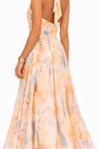 AURORA | ROBE AVEC COL LICOU ET IMPRIMÉ AQUARELLE