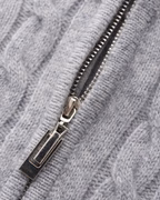 PULL DEMI-ZIP CACHEMIRE TISSÉ