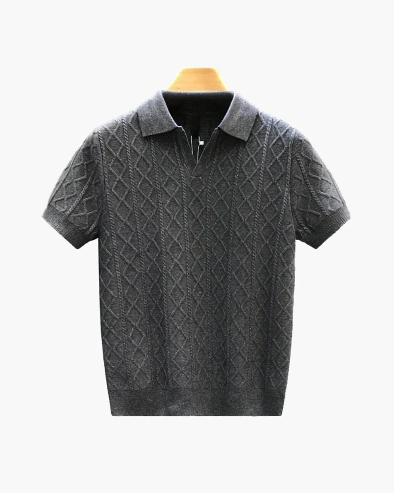 POLO TRICOTÉ TEXTURÉ