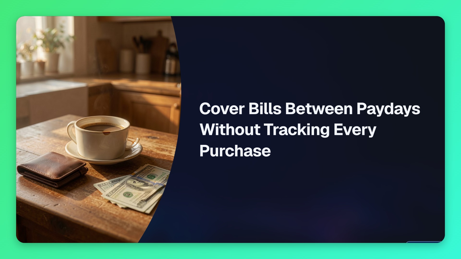 Cover Bills Between Paydays Without Tracking Every Purchase