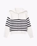 PULL ZIPPÉ RAYÉ