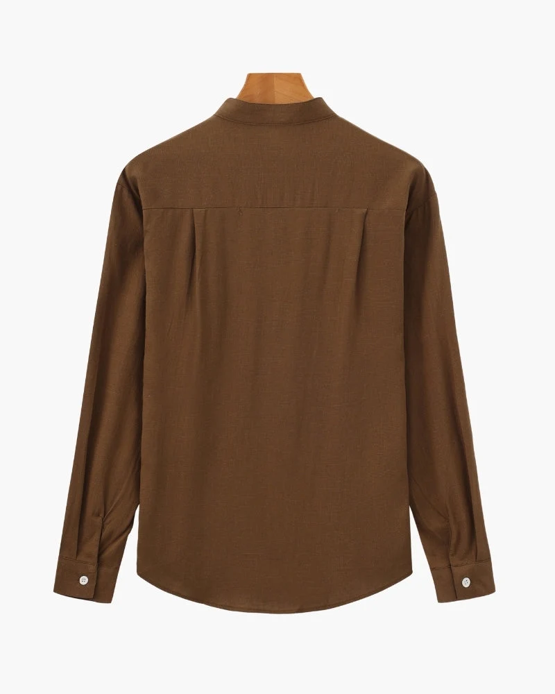 CHEMISE COL MANDARIN COTON
