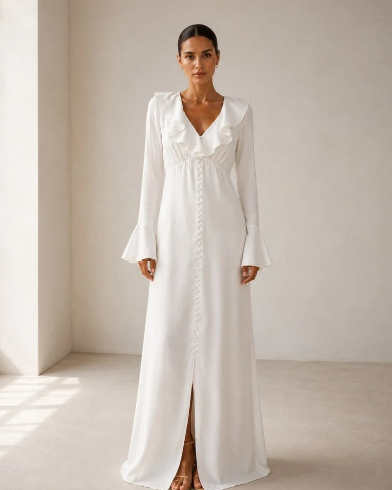 VIOLETTE ROBE MIDI FROUFROU