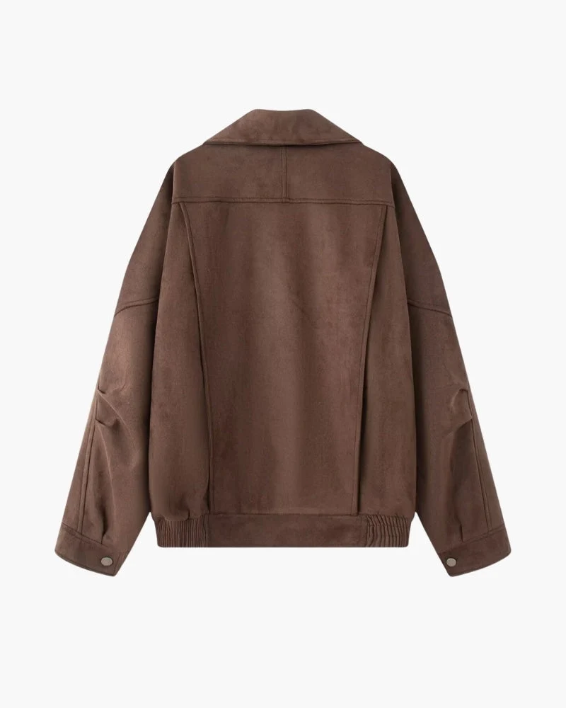 VESTE DRAPÉE DAIM VINTAGE