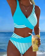 RIVIERA BIKINI CROISÉ RAYÉ