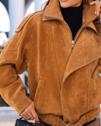 VESTE DRAPÉE DAIM VINTAGE