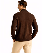 PULL CÔTELÉ DEMI-ZIP CACHEMIRE