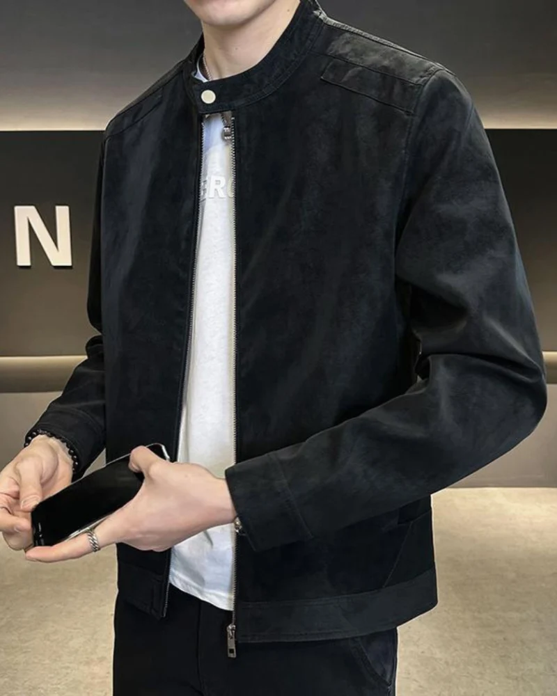 ESTATE VESTE DAIM CUIR