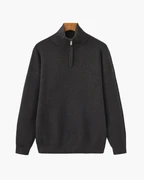 PULL DEMI-ZIP MAILLE RAFFINÉ