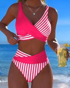 RIVIERA BIKINI CROISÉ RAYÉ