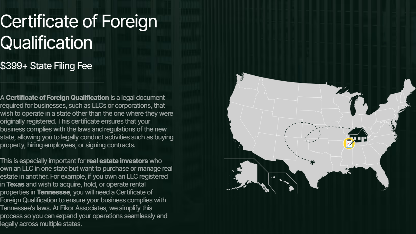 Foreign Entity Qualification