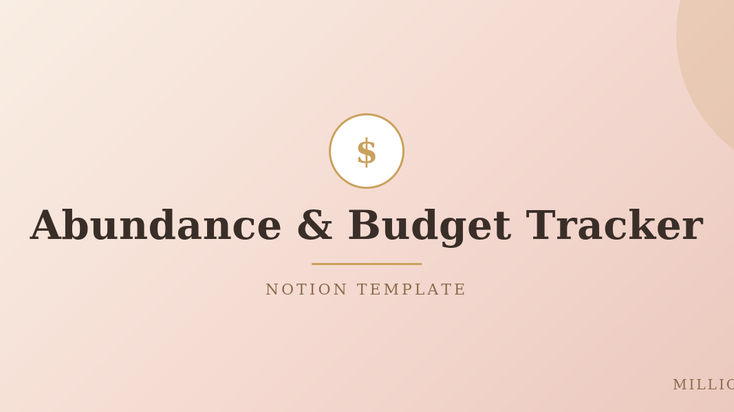 Abundance & Budget Tracker — $19 Track Your Money & Your Mindset — Notion System