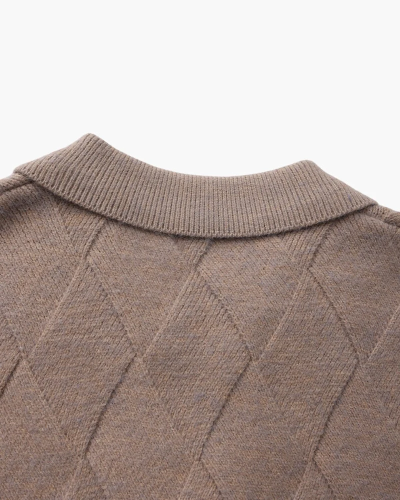 CARDIGAN ZIPPÉ LOSANGES