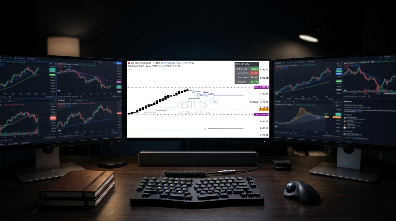 Daily & Hourly 5-SMA + Session VWAP