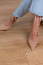 MARLENA ESCARPINS TALON BAS NUDE