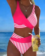 RIVIERA BIKINI CROISÉ RAYÉ