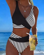 RIVIERA BIKINI CROISÉ RAYÉ