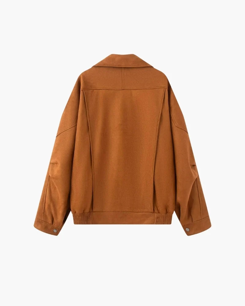 VESTE DRAPÉE DAIM VINTAGE