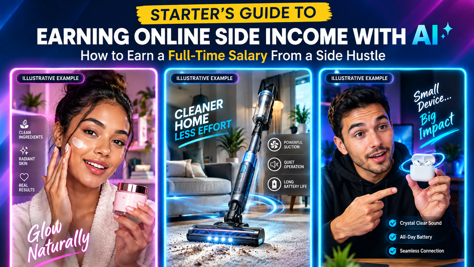 Starter's Guide to Earning Online Side Income with AI, UGC and Brand Deals ✨️