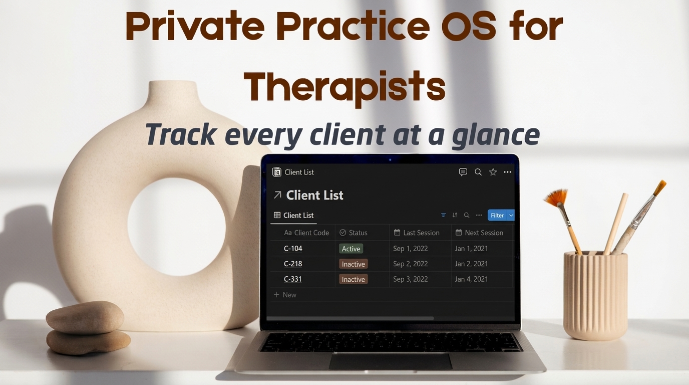 Therapist Toolkit — Notion Template