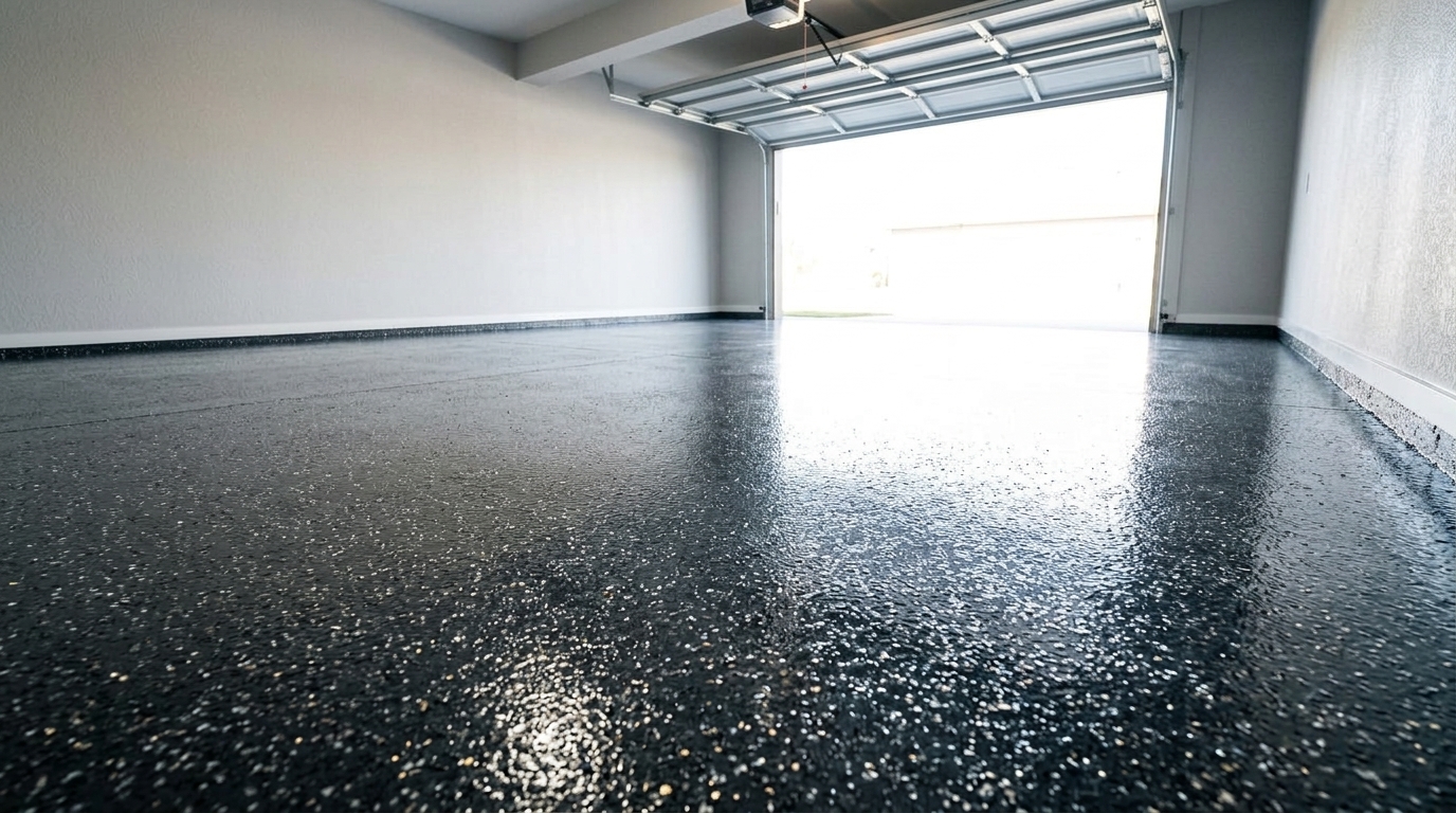 2-Car Garage Flake Floor