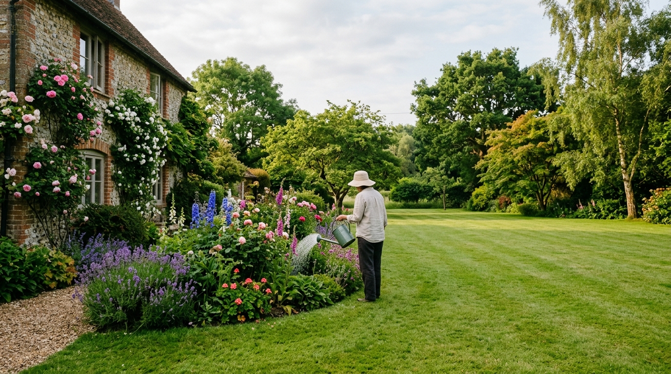Flower Watering & Garden Care