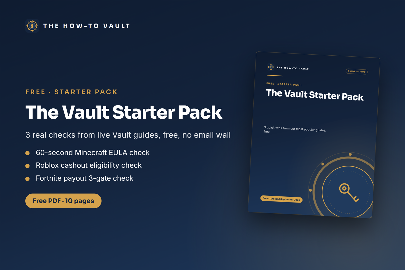 The Vault Starter Pack: 3 Free Quick Wins