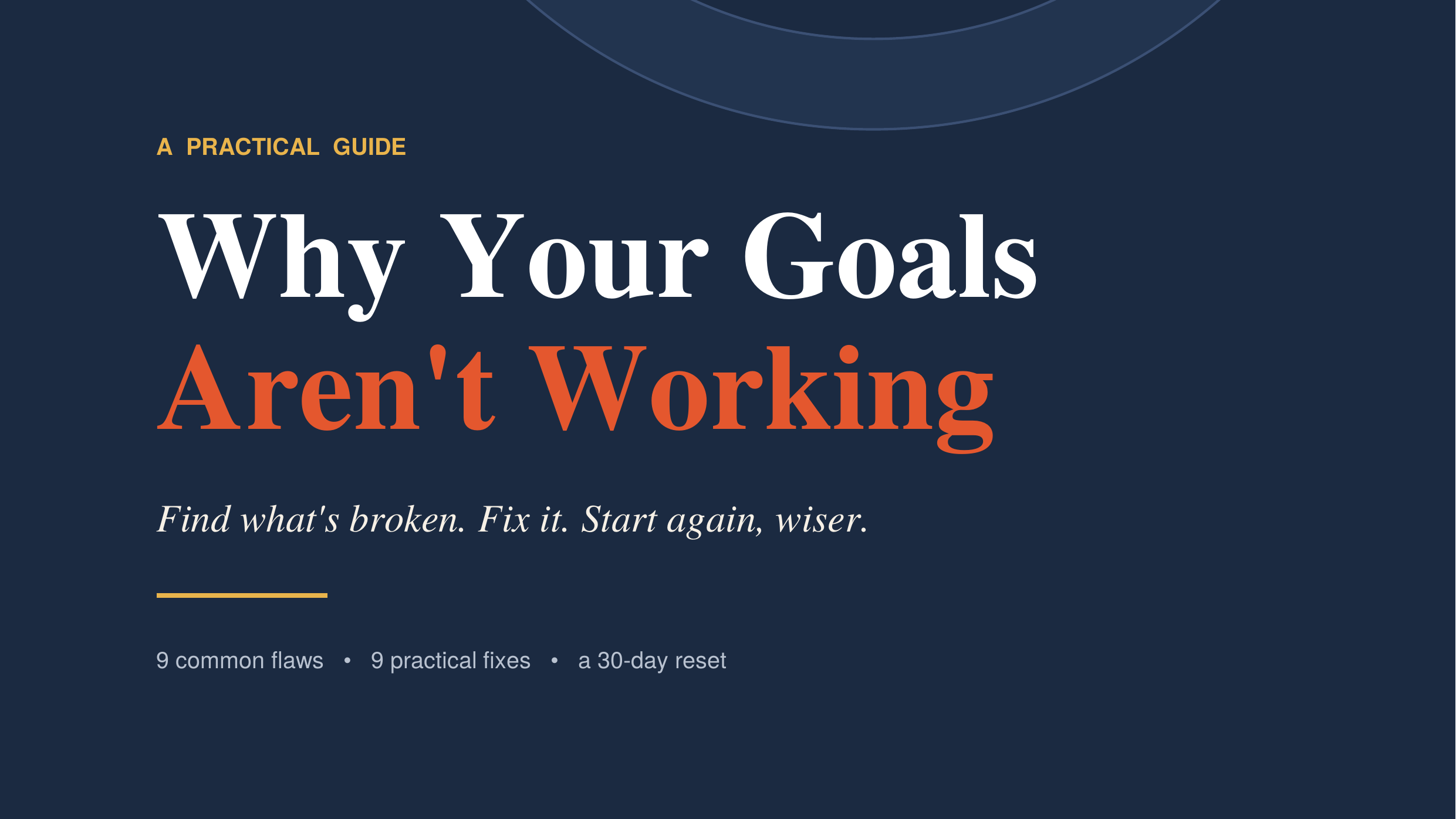 Why Your Goals Aren't Working