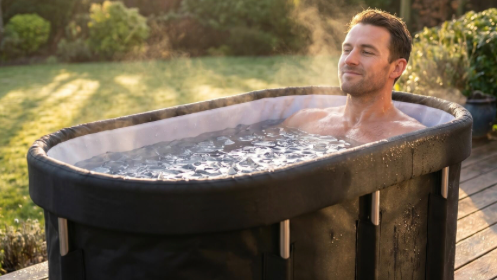 Bain glacé gonflable