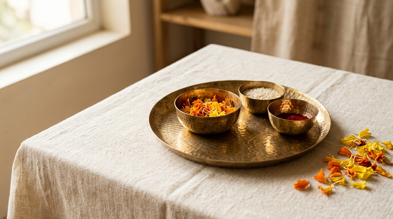 Brass Puja Thali