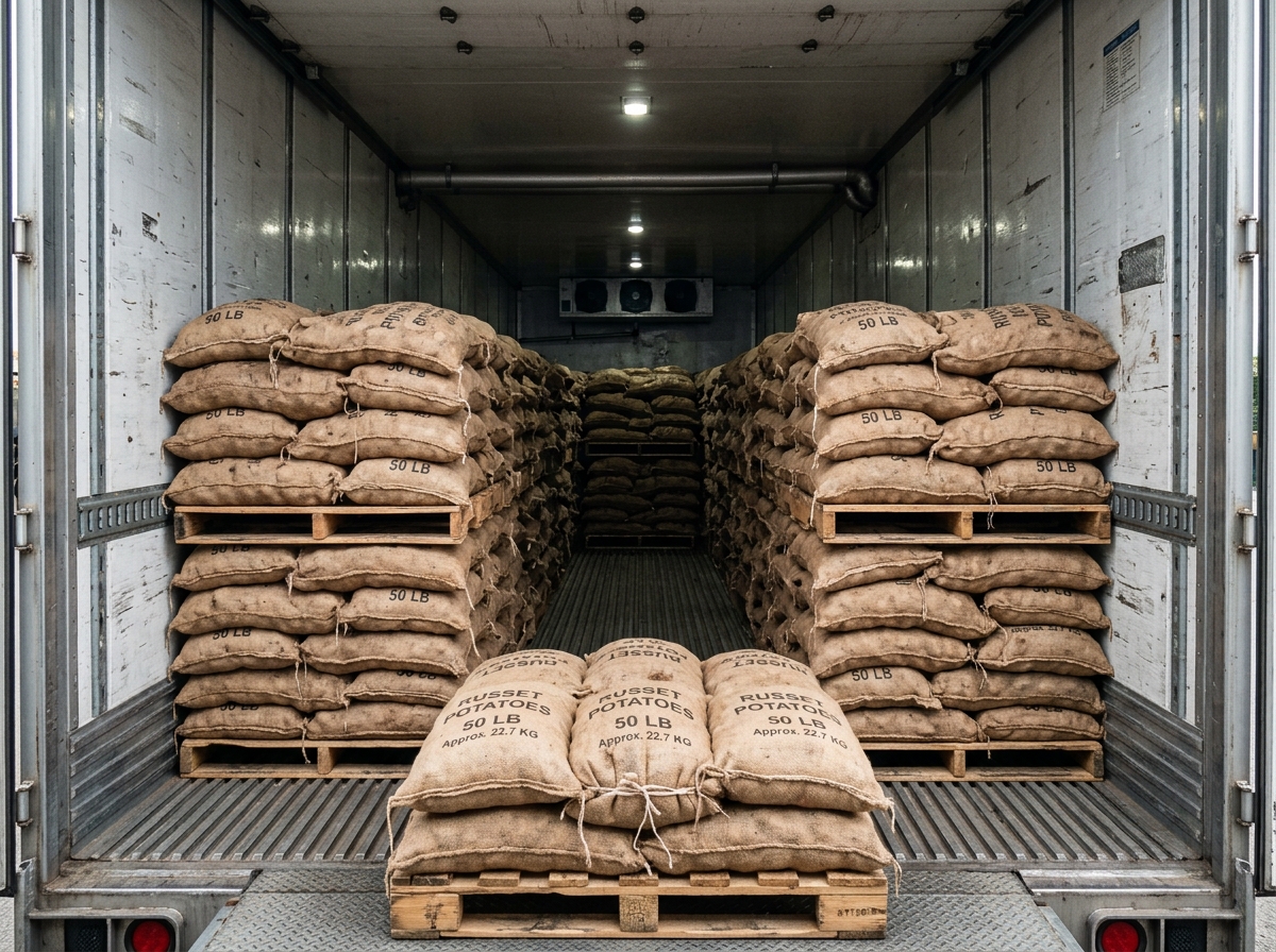 Pallet of Russet Potatoes