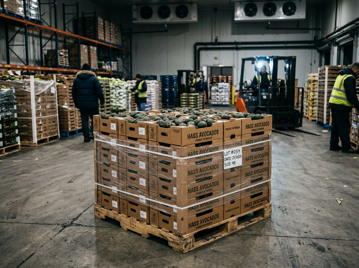Pallet of Hass Avocados