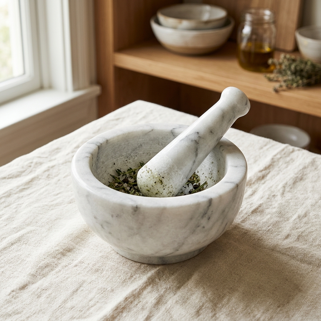 Marble Mortar & Pestle