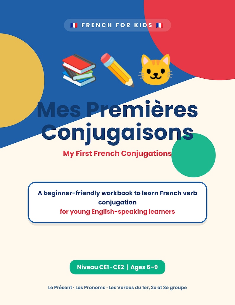 My first conjugation French book for children